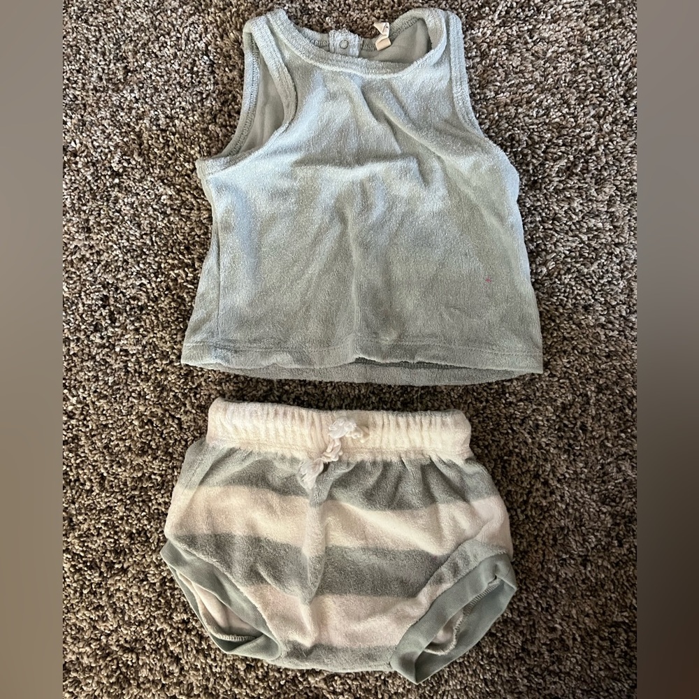 Quincy Mae Terry Cloth tank/shorts set